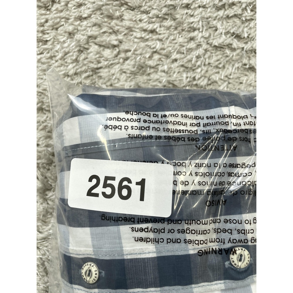 Tommy Bahama Shirt Mens 2XB Big & Tall Blue White Gingham Check Button Down - Picture 11 of 11